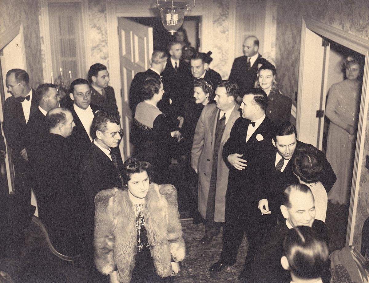 Vintage photo of a party at the Hornsby House Inn
